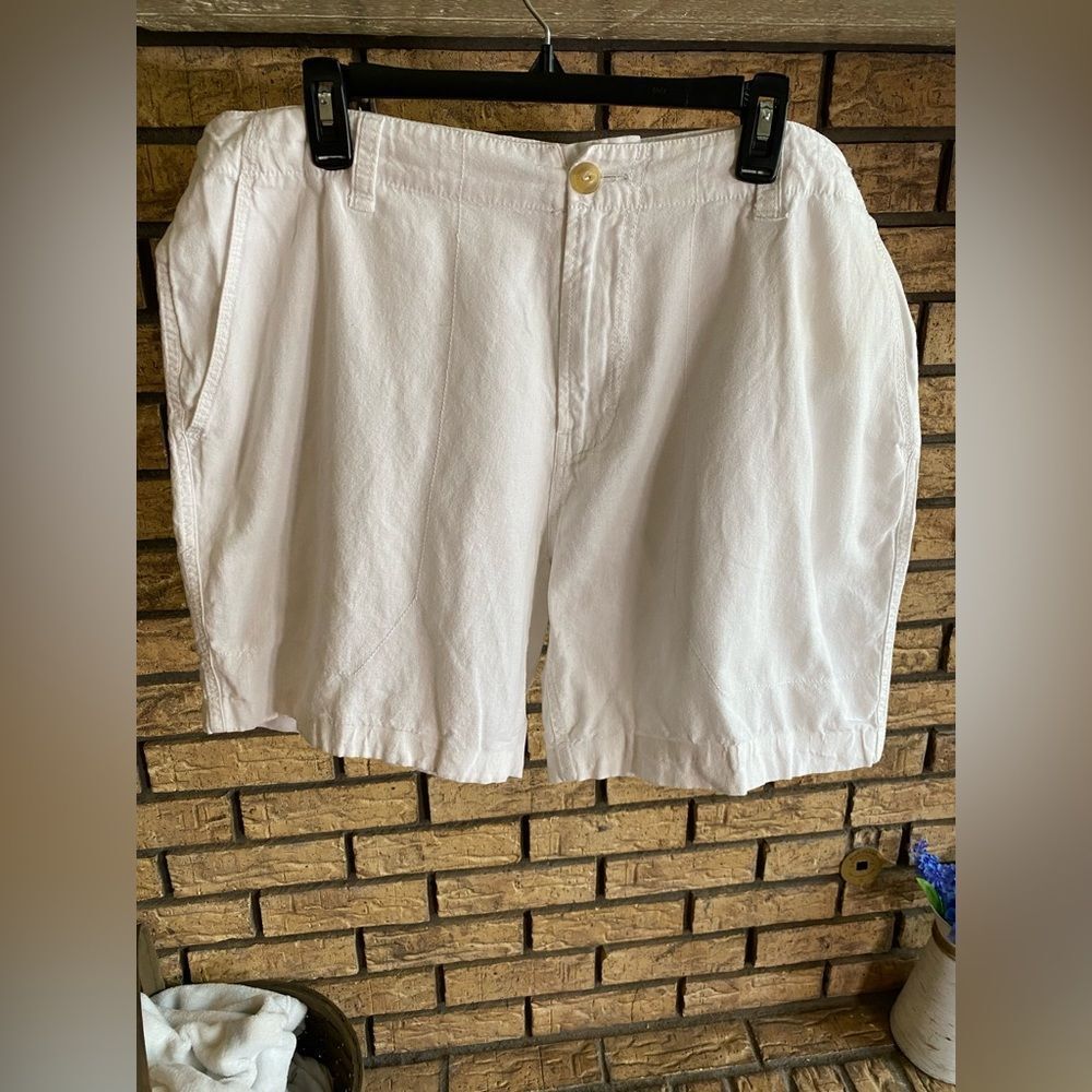 White Sean John shorts‎ linen cotton blend